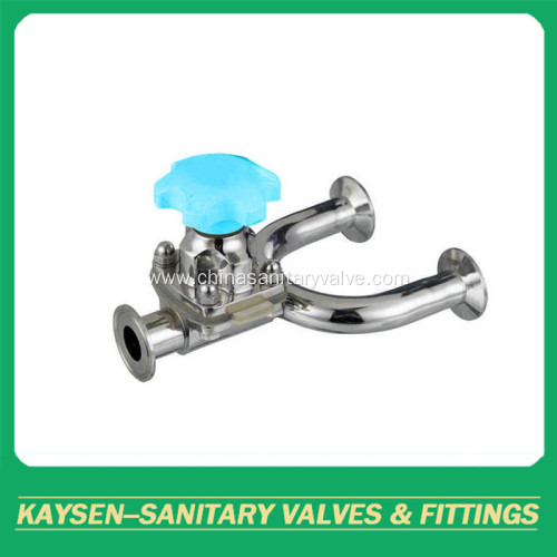 DIN Aseptic diaphragm valve three way U type